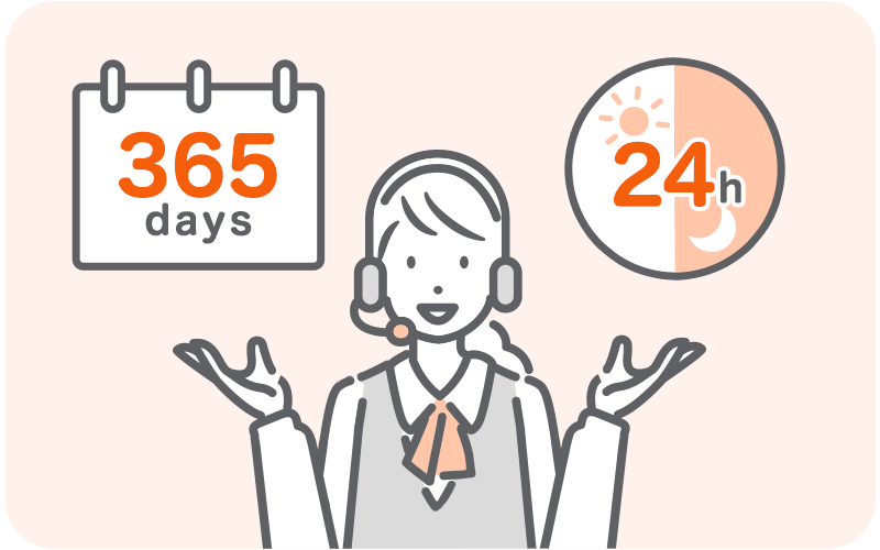 24時間365日お客さまをサポート