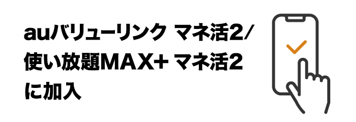 ステップ1：auマネ活プラン＋ に加入