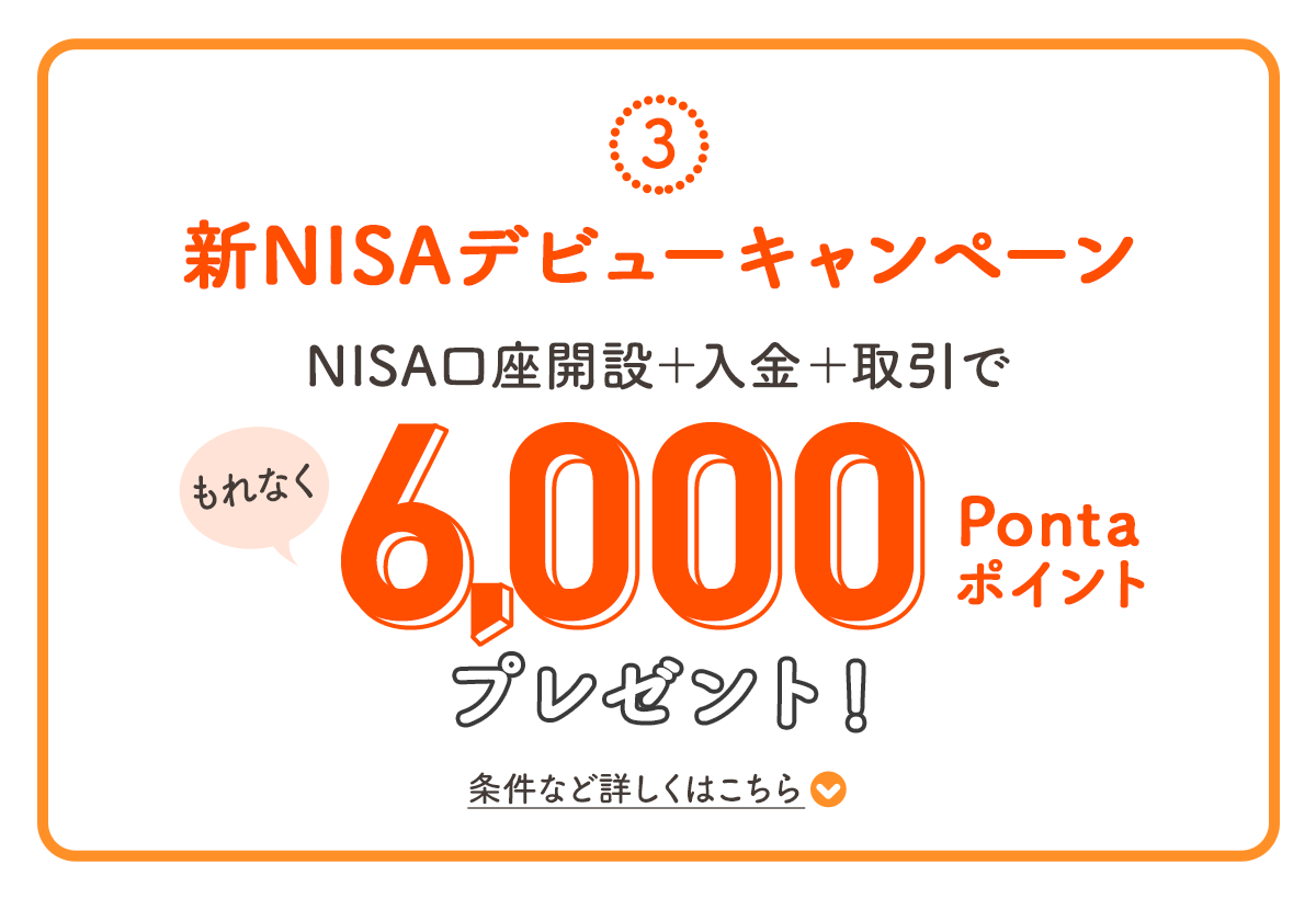 キャンペーン3：新NISAデビューキャンペーン